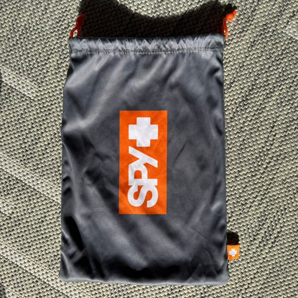 SPY Optic Microfiber Goggle/Sunglasses Bag | Orange & Black Drawstring Case